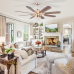 Waqiah 8 Blade 62 inch Vintage Octa BLDC Ceiling Fan With Chandelier