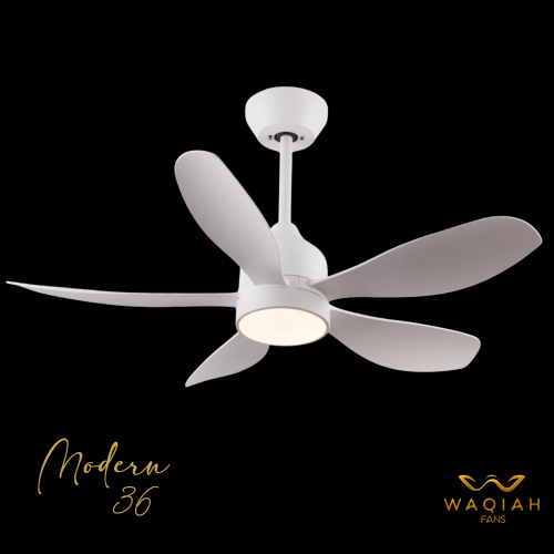 Waqiah Modern 36-Inch BLDC Ceiling Fan With Under Light White
