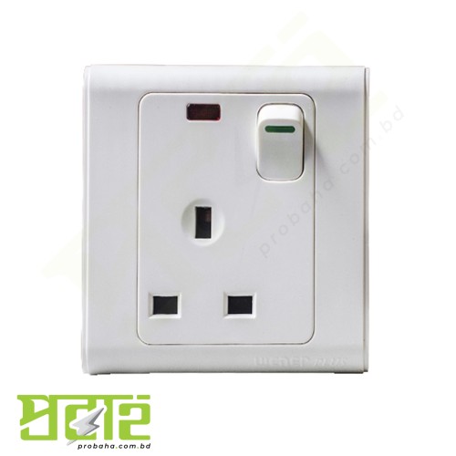 Wener Plus 3 Pin Flat Multi Switch Socket