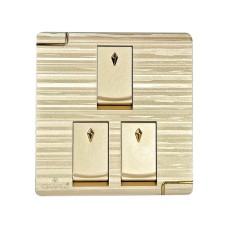 3 GANG SWITCH ALFAROSE OM9 SERIES GOLDEN
