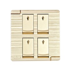 4 GANG ALFAROSE OM9 SERIES GOLDEN