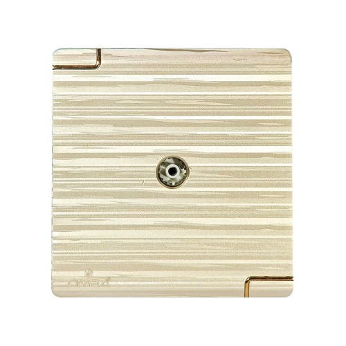 TV SWITCH SOCKET GANG ALFAROSE OM9 GOLDEN