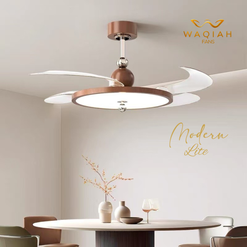 Waqiah Modern Lite wood 42 inch invisible fan 
