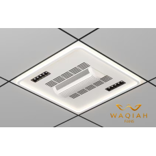 24x24 WAQIAH Cloud Bladeless Concealed Ceiling Fan With Light Square 