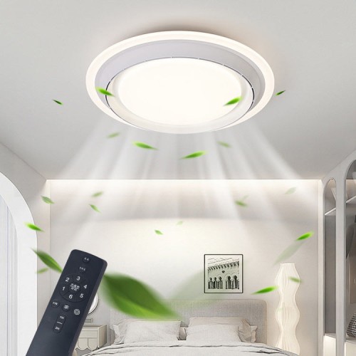 WAQIAH Cloud Disc Bladeless Ceiling Fan With Light  20 inch