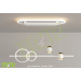 WAQIAH Cloud Bladeless Ceiling Fan With Light  Pendent Type WHITE