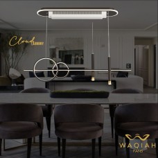 WAQIAH Cloud Bladeless Ceiling Fan With Light  Pendent Type BLACK