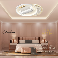 WAQIAH Cloud Luxury Bladeless Ceiling Fan With Light  Round 1320