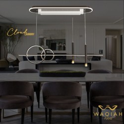 WAQIAH Cloud Bladeless Ceiling Fan With Light  Pendent Type BLACK