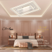 WAQIAH Cloud Luxury Bladeless Ceiling Fan With Light  Rectangular 1290