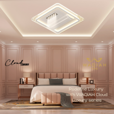 WAQIAH Cloud Luxury Bladeless Ceiling Fan With Light  Squire 1290