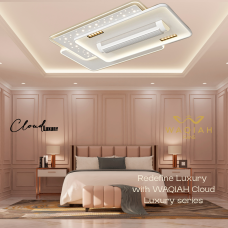 WAQIAH Cloud Luxury Bladeless Ceiling Fan With Light  Rectangular 1320