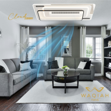 WAQIAH Cloud Luxury Bladeless Ceiling Fan With Light  Rectangular 748