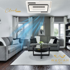WAQIAH Cloud Luxury Bladeless Ceiling Fan With Light  Sqire 748