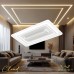 WAQIAH Cloud Bladeless Ceiling Fan With Light  Rectangular 