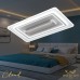 WAQIAH Cloud Bladeless Ceiling Fan With Light  Rectangular 