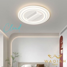 WAQIAH Cloud Bladeless Ceiling Fan With Light  Round