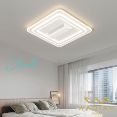 WAQIAH Cloud Bladeless Ceiling Fan With Light  Square