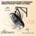 23" Wall Mount WAQIAH "Intense" Fan with Remote Control, Quiet 6 Speed Wall Mounted Fan with Light and Timer, 3 Color Dimmable, 360° Adjustable Tilt Plug in Wall Fan for Outdoor, Restaurant, Factory,Rooftop and Indoor