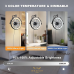 23" Wall Mount WAQIAH "Intense" Fan with Remote Control, Quiet 6 Speed Wall Mounted Fan with Light and Timer, 3 Color Dimmable, 360° Adjustable Tilt Plug in Wall Fan for Outdoor, Restaurant, Factory,Rooftop and Indoor