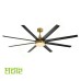 WAQIAH 8 Blade Undelight 72 inch Luxury Ceiling Fan Modern Octa Black
