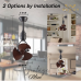 WAQIAH "Vintage Mini" Modern Small Room 12 Inch 360 Revolving Bracket Ceiling And Wall Mounted Fan With Remote Control.