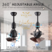 WAQIAH "Vintage Mini" Modern Small Room 12 Inch 360 Revolving Bracket Ceiling And Wall Mounted Fan With Remote Control.