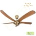 WAQIAH 5 Blade 52 inch Luxury Ceiling Fan Vintage Antique Walnut (Golden) 