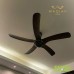 WAQIAH 5 Blade 52 inch Luxury Ceiling Fan Vintage Black Walnut 