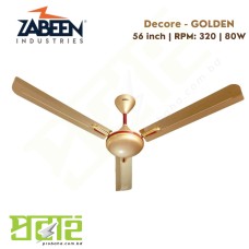 Zabeen Decor Ceiling Fan Golden 