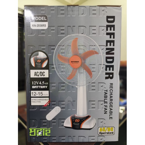 Defender KTH 2936RS Rechargeable Fan, 16 Inch