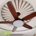 modern wood ceiling fan with light Dark Wood