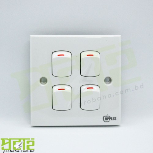 Apples Premium 4 Gang Switch