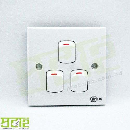 Apples Premium 3 Gang Switch