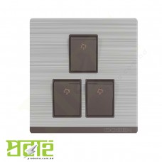 Dosen Ornate Brown 3 Gang Switch