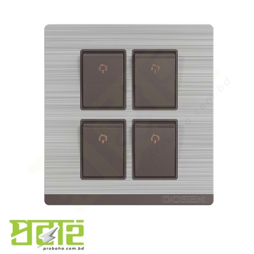 Dosen Ornate Brown 4 Gang Switch