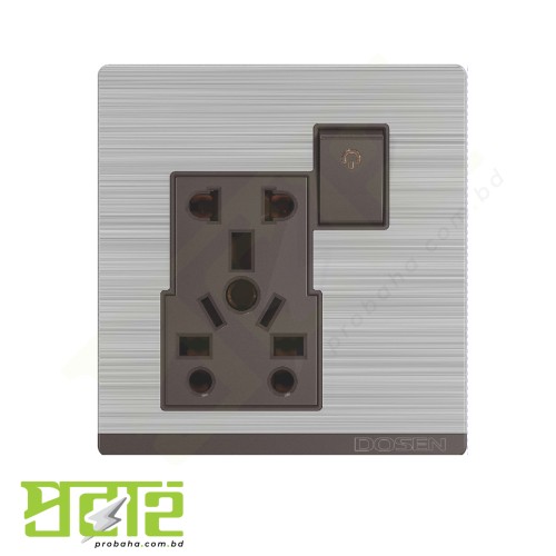 Dosen Ornate Brown 6 pin Multi Socket