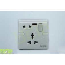 T&G Gold Multi Combined Switch Socket
