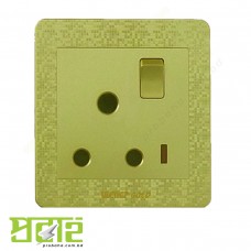 Wener Gold 3 pin AC Multi Switch Socket