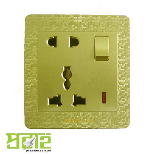 Wener Gold 5 pin Multi Switch Socket