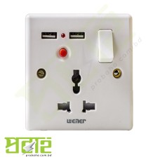 Wener 13A Multi With USB Socket