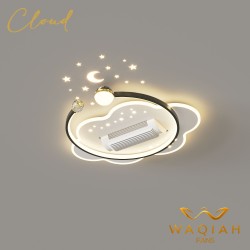 WAQIAH Cloud Luxury Bladeless Ceiling Fan With Light  Round 88003 CL