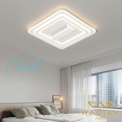 WAQIAH Cloud Bladeless Ceiling Fan With Light  Square